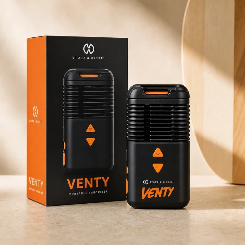 Storz und Bickel Venty Portable Vaporizer silber mit LED Display